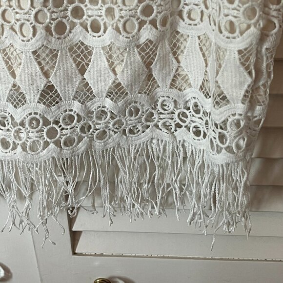 Lulus Kenna White Crochet Lace Sleeveless Bodycon Dress small - Picture 7 of 14